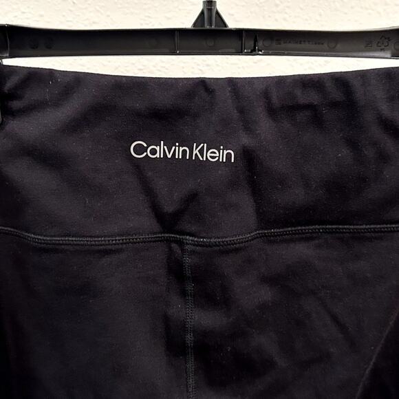 Calvin Klein Women's High-Rise Colorblocked 7/8 Leggings Black Pink Size Small - Picture 3 of 4